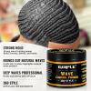 Natural Wave Pomade Strong Hold Easy Wash 360 Wave Training Hair Cream – Waves Grease for Men Water-Based Hair Cream Moisture Control – 360 Waves Wash Shampoo Enhance Waves Hair Shampoo for Black Men