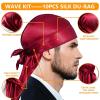 Natural Wave Pomade for Men Strong Hold, Easy Wash 360 Wave Training Hair Cream, Waves Grease for Men Promotes Layered Waves, Moisture, Control and Silky Shine 4oz(poamde&butter&durags-14pcs)
