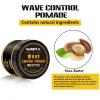 Natural Wave Pomade for Men Strong Hold, Easy Wash 360 Wave Training Hair Cream, Waves Grease for Men Promotes Layered Waves, Moisture, Control and Silky Shine 4oz(4oz wave pomade-1pc)