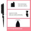 Slick Back Hair Brush & Wax Stick Set for Slick Back Hair – Teasing Boar Bristle Hair Brush for Sleek, Control, Flyaways & Baby Hairs – Wax Stick for Women Sectioning & Smoothing Ponytail Bun(Black)
