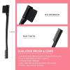 Slick Back Hair Brush & Wax Stick Set for Slick Back Hair – Teasing Boar Bristle Hair Brush for Sleek, Control, Flyaways & Baby Hairs – Wax Stick for Women Sectioning & Smoothing Ponytail Bun(Black)