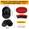 Wave Pomade for Men – Strong Hold, Easy Wash, Promotes Layered Waves, Moisture, Silky Shine, Hair Cream, Grease, Brush, Durag, Cap Set (Red)(Unscented)