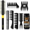 Hair Styling Combs Set Wide Tooth Texture Comb For Men, Christmas Gift for Men Barber Brush Comb Set Barber Tools for All Types | Hair Styling Powder for Mens Texture Powder Flexible Hold Matte Finish(yellow)