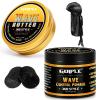 Natural Wave Pomade for Men Strong Hold, Easy Wash 360 Wave Training Hair Cream, Waves Grease for Men Promotes Layered Waves, Moisture, Control and Silky Shine 4oz(wave pomade&butter-5pcs)