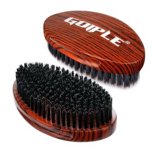 360 Curved Wave Brush For Men & Beard – Hard Palm Wave Hair Brushes Wave Styler Great for Wolfing – 360 Wolfin Pro Nylon Hard Bristle Brush for Barbers & Daily Use Idea for Black Hair (Red)