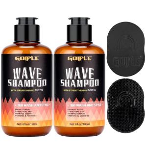 360 Waves Wash Shampoo -Wave Shampoo for Black Men 360 Wave Shampoo Hydration Shampoo Enhance Waves Shampoo Strenghtens Hair Promote Growth Wave Shampoo Easy Wash Hydrate (6 FL OZ)(wave shampoo-4pcs)