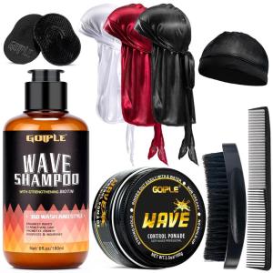 360 Waves Wash Shampoo -Wave Shampoo for Black Men 360 Wave Shampoo Hydration Shampoo Enhance Waves Shampoo Strenghtens Hair Promote Growth Wave Shampoo Easy Wash Hydrate (6 FL OZ)(white)