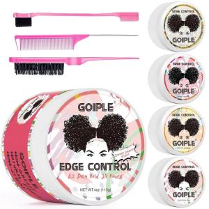 8.8oz Edge Control Wax for Women Strong Hold Non-greasy Edge Control Smoother Edge Wax Styling Gel Edge Control for Black Hair No Flaking, White Residue, Shine and Smooth (Sweet Peach)(edge control-8pcs)