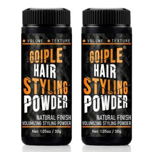 Goiple 3PCS Hair Styling Powder 1.05oz Natural Look Styling for Men Volumizing & Texturizing Powder Flexible Hold Easy to Apply Texture with No Oil/Greasy/Residue(hair powder-2pcs)