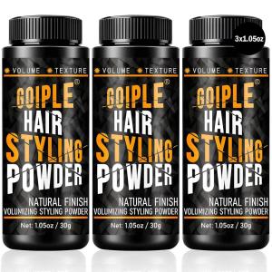 Goiple 3PCS Hair Styling Powder 1.05oz Natural Look Styling for Men Volumizing & Texturizing Powder Flexible Hold Easy to Apply Texture with No Oil/Greasy/Residue(hair powder-3pcs)