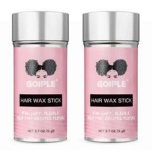 Goiple Hair Wax Stick for Hair Non-greasy Styling Hair Pomade Stick – Hair Styling Waxes Nourishing Accessories for Men Women & Kids, Wax Stick for Flyaways – Hair Care Slick Back Stick(wax stick-floral scent-2pcs)