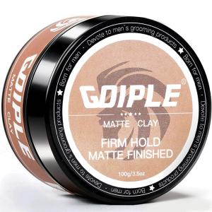 Hair Styling Clay, Matte Finish Hair Paste for Men, Water Based Matte Texture, Clay Pomade Ideal for All Men’s Hair Types 100g (3.5oz)(hair clay-1pc)
