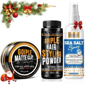 Hair Styling Clay, Matte Finish Hair Paste for Men, Water Based Matte Texture, Clay Pomade Ideal for All Men’s Hair Types 100g (3.5oz)(hair clay-3pcs)