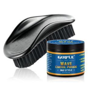 Wave Pomade 360 Greasy Pomade Wave Styler Brush Great for Wolfing, Boar Bristle Beard & Wave Brush for Barbers & Daily Use, Styling Set for Men 360 Easy Wash 360 Wave Training Hair Cream(2 Ounce (Pack of 2))
