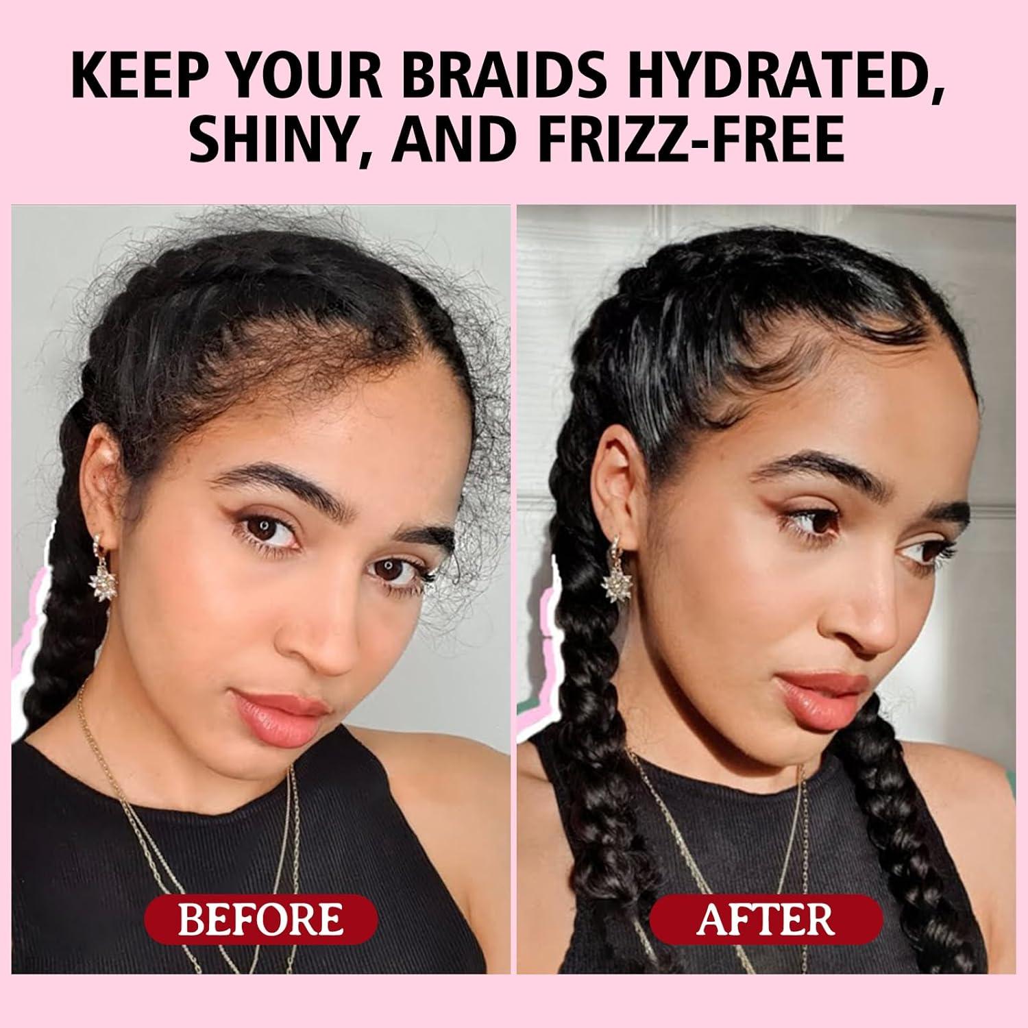 imageRose Water for Hair Loc Spray Refreshing for Locs Braid Oil for Soothes Moisturizes Dry amp Itchy Scalp Braiding Scalp Oil for Twists Loc Brush for Dreads Comfortable Massage Comb amp Braid Bonnetrose water spray4pcs