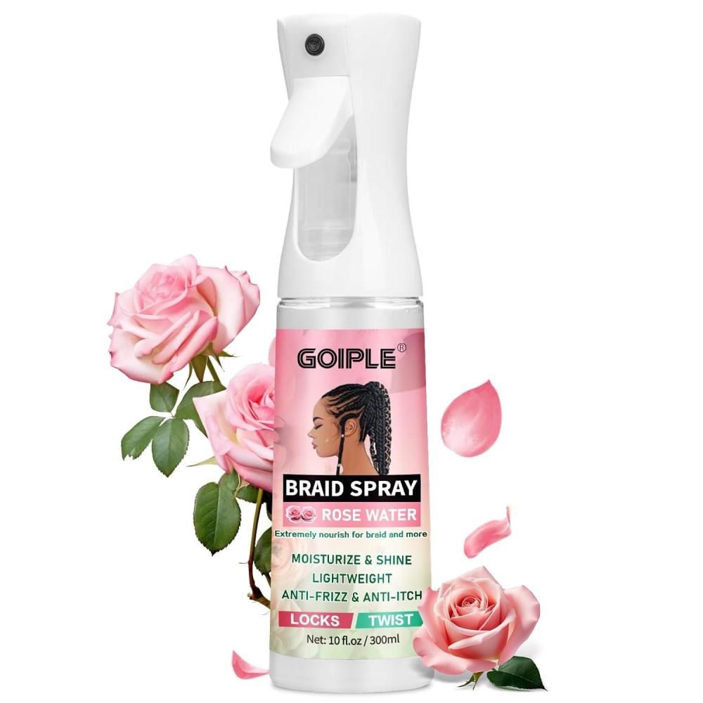 image10 fl oz Braid Spray Rose Mint for Dreads Dreadlocks Locks Spray Rose Water for Itchy Scalp Shine amp Lightweight for Dull Hair Twists Cornrows Box Braids Moisturizer Rose Water for All Hair Types