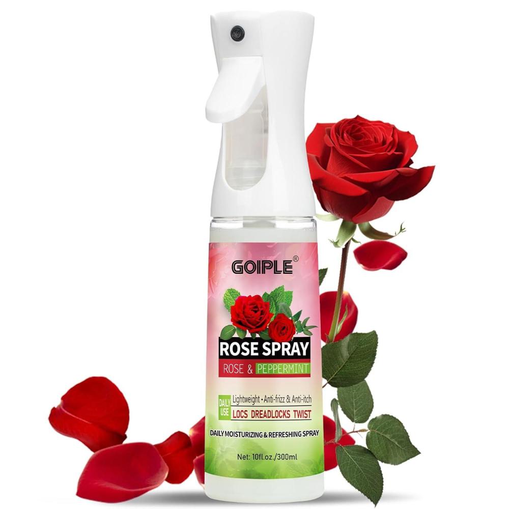 imageRose Water for Hair Loc Spray Refreshing for Locs  Braid Oil for Soothes Moisturizes Dry amp Itchy Scalp Braiding Scalp Oil for Twists  Loc Brush for Dreads Comfortable Massage Comb amp Braid Bonnetrose water spray1pc