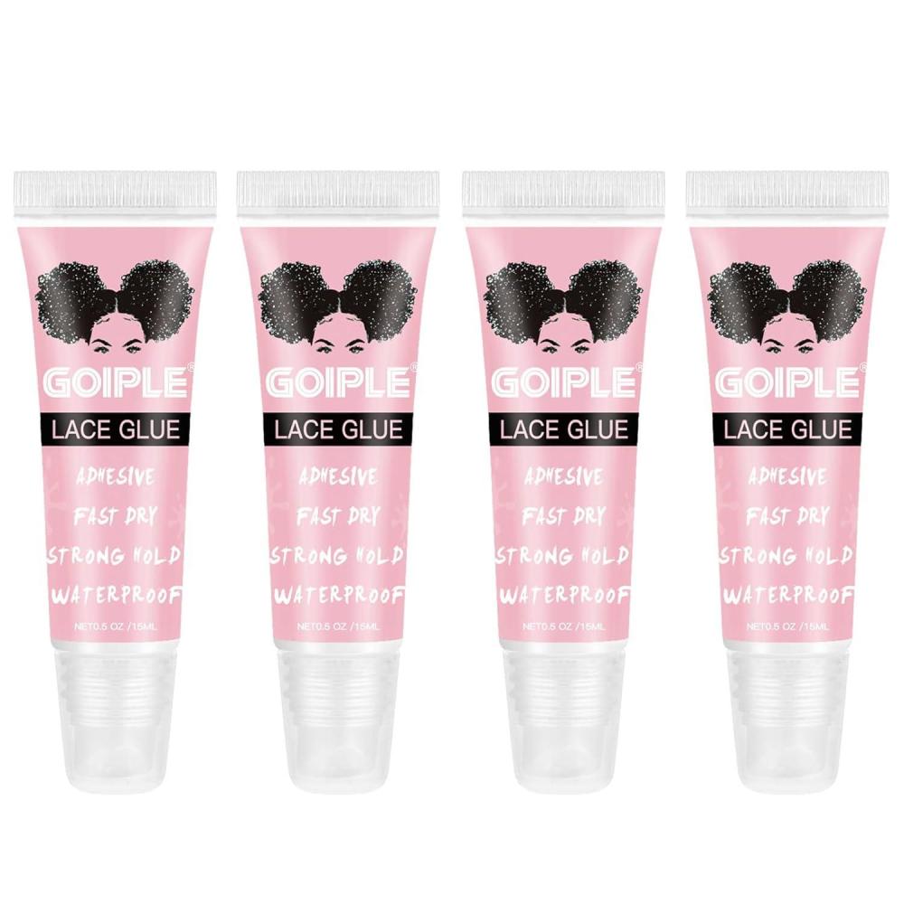 imageWig Glue for Front Wigs Adhesive for Closure Wigs Extensions Lace Melting Spray for Wigs Lace Front Hair Glue Tools with Remover Hair Wax Stick Edge Control Wig Cap Edge Comb Elastic Bnad Setwig glue05oz4pcs