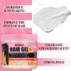 16oz Big Capacity Braid Gel Good for Twist, Locs, Braids, Edge No Flake Extra Hold High Shine Braiding Gel & Edge Control, Loc Gel Long Lasting for Locks, Cornrows Smooths & Tames Frizz(13.4oz Strawberry Flavor)