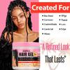16oz Big Capacity Braid Gel Good for Twist, Locs, Braids, Edge No Flake Extra Hold High Shine Braiding Gel & Edge Control, Loc Gel Long Lasting for Locks, Cornrows Smooths & Tames Frizz(13.4oz Strawberry Flavor)