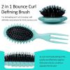 8 Pieces Hair Styling Comb Set Teasing Rat Tail Brush for Edge&Back Brushing, Combing, Slicking Hair for Women Edge Brush Double Sided Edge Comb for All Hair Styles(edge control brush-8pcs)(curl brush-green-1pc)
