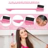 8 Pieces Hair Styling Comb Set Teasing Rat Tail Brush for Edge&Back Brushing, Combing, Slicking Hair for Women Edge Brush Double Sided Edge Comb for All Hair Styles(edge control brush-8pcs)(purple)