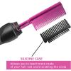 Electric Hot Comb Hair Straightener, Deluxe Electrical Straightening Comb Curling Iron for Natural Black Wigs, Hot Comb Electric for Wigs Pressing Combs with Wig Glue Melting Spray Hair Wax Stick(Pink-28pcs)