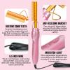 Electric Hot Comb Hair Straightener Heat Pressing Combs Ceramic Curling Flat Iron Curler, Hot Comb Electric for Wigs Electrical Straightening Comb Curling Iron for Natural Hair with Anti-Scald Case