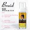 Extra Hold Styling Gel and Mousse for Braids, Twists, Locs, Cornrows – Frizz Taming, Smoothing & Edge Control with Rosemary Hair Growth Oil (Bonus: Hair Combs, Bonnet, Clips)