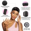 Goiple 11 PCS Wig Kit for Lace Front Wigs for Beginners, Hair Wax Stick Lace Melting Elastic Band for Wigs, Edge Laying Scarf, Eyebrow Razor, Tweezer, Edge Brush, Wig Band, Mini Scissor, Comb (Beige)(Black)