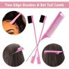 Goiple 11 PCS Wig Kit for Lace Front Wigs for Beginners, Hair Wax Stick Lace Melting Elastic Band for Wigs, Edge Laying Scarf, Eyebrow Razor, Tweezer, Edge Brush, Wig Band, Mini Scissor, Comb (Beige)(Black)