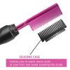Goiple Electric Hot Comb Pink Hair Straightener Electrical Straightening Comb Curling Iron for Natural Black Hair Wigs with Wide Tooth/Rat Tail Comb, Wax Stick, Wig Cap, Edge Band, Hair Clips(Hot Comb-12pcs)