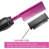 Goiple Electric Hot Comb Pink Hair Straightener Electrical Straightening Comb Curling Iron for Natural Black Hair Wigs with Wide Tooth/Rat Tail Comb, Wax Stick, Wig Cap, Edge Band, Hair Clips(Hot Comb-28pcs)