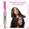 Hot Comb Hair Straightener Set for Lace Front Wigs – Heat Pressing Combs Ceramic Curling Flat Iron Electric Hot Comb for Wigs – Hair Straighteners Straightening Comb for Women Wig Installation Kit(Pink)