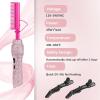 Hot Comb Hair Straightener Set for Lace Front Wigs – Heat Pressing Combs Ceramic Curling Flat Iron Electric Hot Comb for Wigs – Hair Straighteners Straightening Comb for Women Wig Installation Kit(Pink)