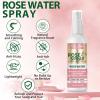 Rose Water Spray Scalp Moisturize Rose Water for Hair Refreshing- Rose Mist for Braid, Locs, Twist, Dreadlock, Rose Spray Medium Bristles for Thick Coarse Detangling Smoothing Wave Styles Set 3.4 floz