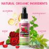 Rose Water for Hair Loc Spray Refreshing for Locs – Rose Water Scalp Moisturizer Hydrating Dreadlock Rosewater & Peppermint Spray – Oversize Loc Brush for Dreads Comfortable Massage Wide Tooth Comb