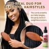 Rose Water for Hair Loc Spray Refreshing for Locs – Rose Water Scalp Moisturizer Hydrating Dreadlock Rosewater & Peppermint Spray – Oversize Loc Brush for Dreads Comfortable Massage Wide Tooth Comb