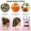 Slick Back Hair Brush Set Teasing Boar Bristle Brush, Hair Wax Stick, Edge Brushes, Rat Tail Comb, Teasing Comb, Wooden Slickback Hairbrush Accessories, Smoothing Combs for Women & Kids (5PCS)