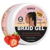 16oz Big Capacity Braid Gel Good for Twist, Locs, Braids, Edge No Flake Extra Hold High Shine Braiding Gel & Edge Control, Loc Gel Long Lasting for Locks, Cornrows Smooths & Tames Frizz(8.8oz-Strawberry Flover)