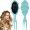 8 Pieces Hair Styling Comb Set Teasing Rat Tail Brush for Edge&Back Brushing, Combing, Slicking Hair for Women Edge Brush Double Sided Edge Comb for All Hair Styles(edge control brush-8pcs)(curl brush-green-1pc)