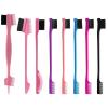 8 Pieces Hair Styling Comb Set Teasing Rat Tail Brush for Edge&Back Brushing, Combing, Slicking Hair for Women Edge Brush Double Sided Edge Comb for All Hair Styles(edge control brush-8pcs)(purple)