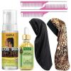 Goiple Hair Styling Mousses & Oil Set for Braids, Twist, Locs – No Flake Mousse for Style, Moisture, and Growth with Rosemary Oil, 3.4fl oz+1fl oz