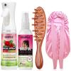 Rose Water for Hair Loc Spray Refreshing for Locs – Braid Oil for Soothes Moisturizes Dry & Itchy Scalp Braiding Scalp Oil for Twists – Loc Brush for Dreads Comfortable Massage Comb & Braid Bonnet(rose water spray-4pcs)