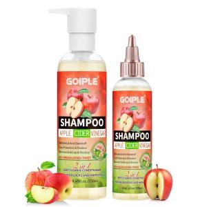 2 in 1 Deep Clean & Conditioner Apple Cider Vinegar Shampoo- Rose & Castor Hair Oil for Hair Growth Strengthening Hair Oil – Braid Shampoo Hair Growt Oil Set For Dreadlocks, Locs, Twist All Hair Types(shampoo-2pcs)