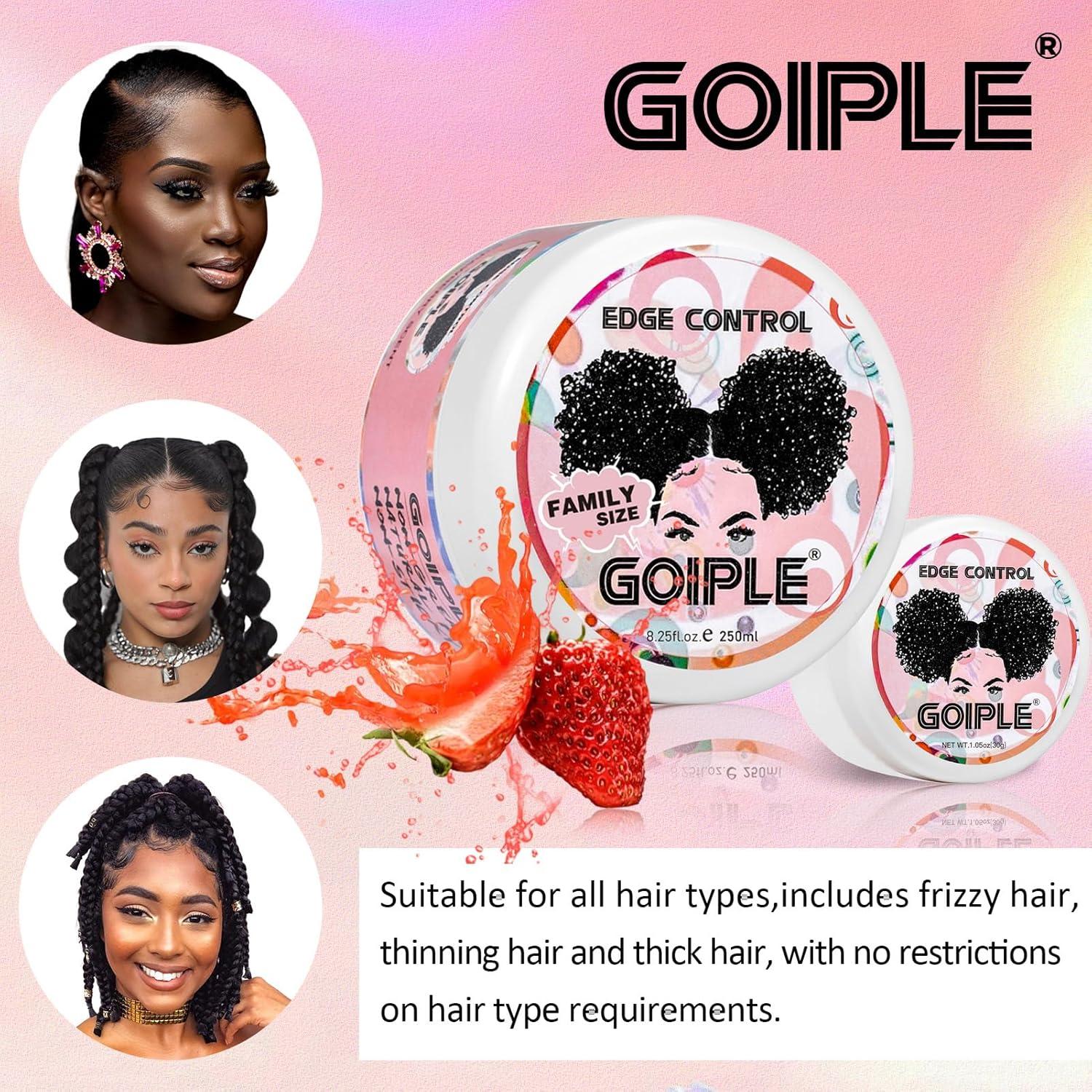 image825 OZ Edge Control Wax for Women Strong Hold Nongreasy Edge Smoother Edge Control for Back Hair Extreme Hold Pack Hair Gel for All Hair Types No Flaking Extra Hold Waterbased Edge Stay Gel Set825oz edge control set5pcs