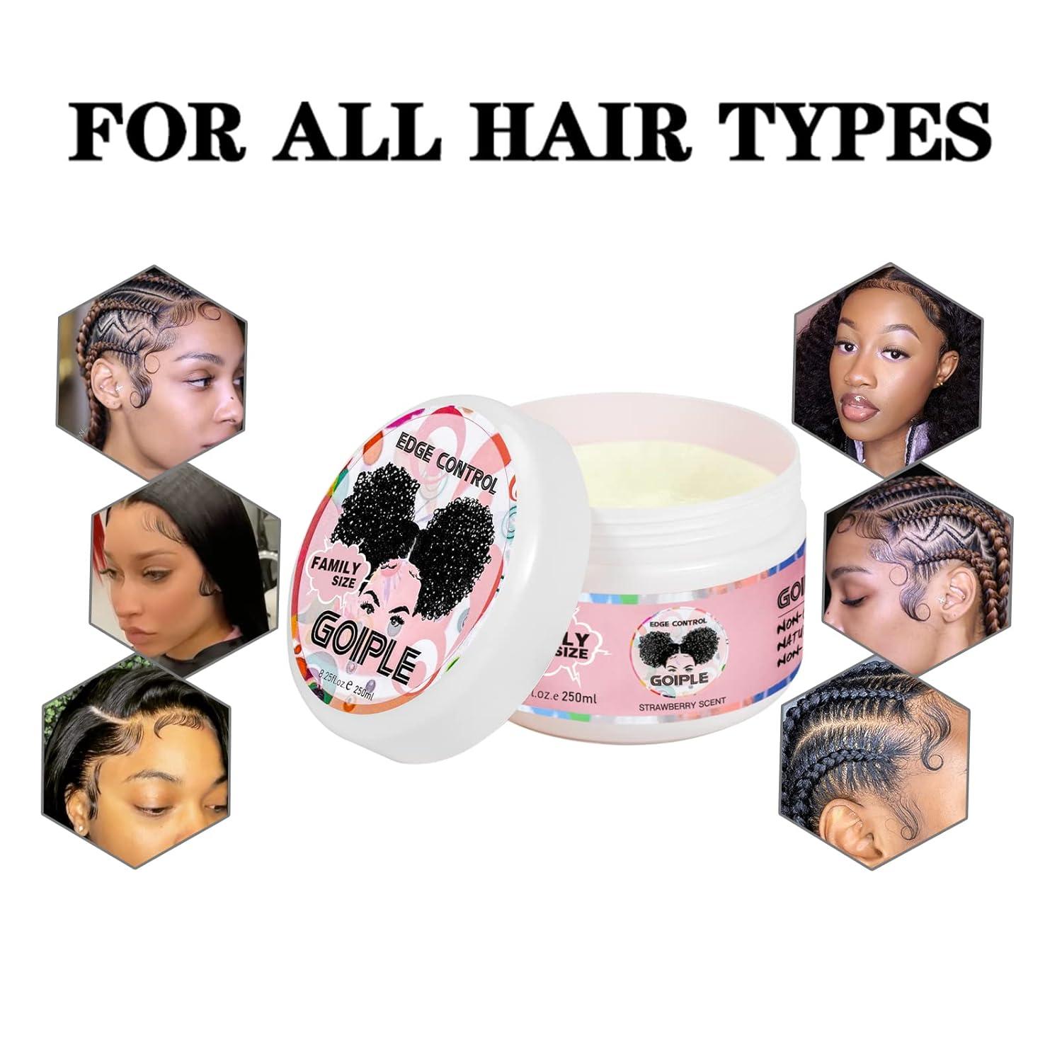 image825 OZ Edge Control Wax for Women Strong Hold Nongreasy Edge Smoother Edge Control for Back Hair Extreme Hold Pack Hair Gel for All Hair Types No Flaking Extra Hold Waterbased Edge Stay Gel Set825oz edge control pink