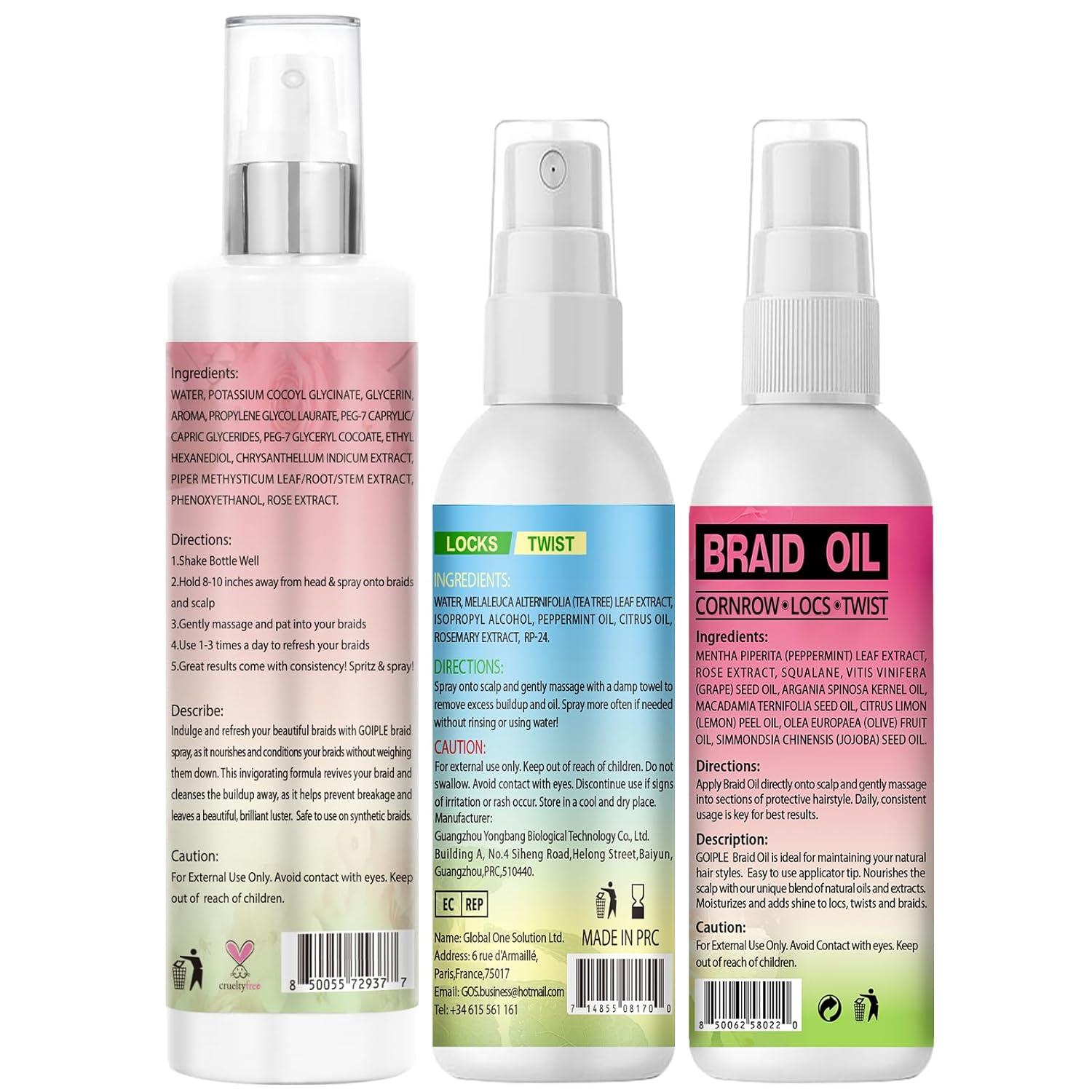 imageBraid Spray Rose Mint for Dreads Dreadlocks Locks NoWater Braid Shampoo for Locs Twists Weaves RinseFree Dreadlock Shampoo for BuildUp Braid Oil for Soothes Moisturizes Dry amp Itchy Scalp