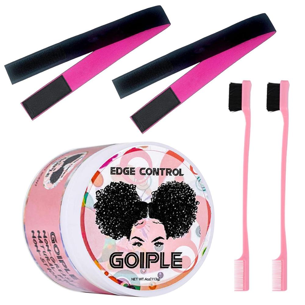 image825 OZ Edge Control Wax for Women Strong Hold Nongreasy Edge Smoother Edge Control for Back Hair Extreme Hold Pack Hair Gel for All Hair Types No Flaking Extra Hold Waterbased Edge Stay Gel Set4oz edge control set