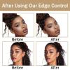 8.25 OZ Edge Control Wax for Women Strong Hold Non-greasy Edge Smoother, Edge Control for Back Hair Extreme Hold Pack, Hair Gel for All Hair Types, No Flaking, Extra Hold Water-based Edge Stay Gel Set(8.8oz edge control coconut scent)